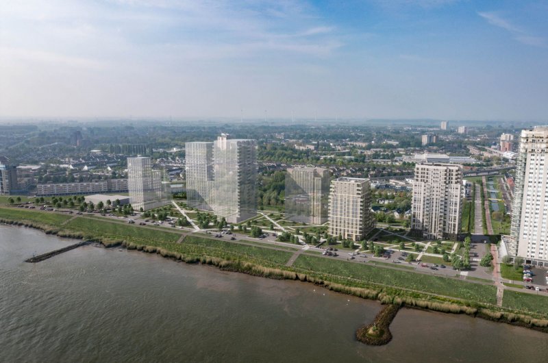 Impressie-woontorens-Waterfront-Oude-Maas-Spijkenisse