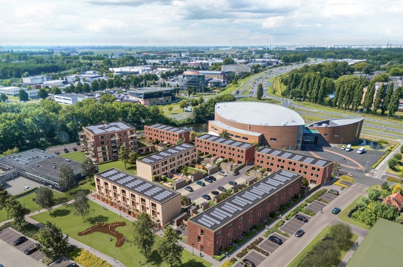 Impressie-nieuwbouwproject-De-Groene-Warande-nieuwbouw-gezinswoningen-Spijkenisse-fase-2-vogelvlucht