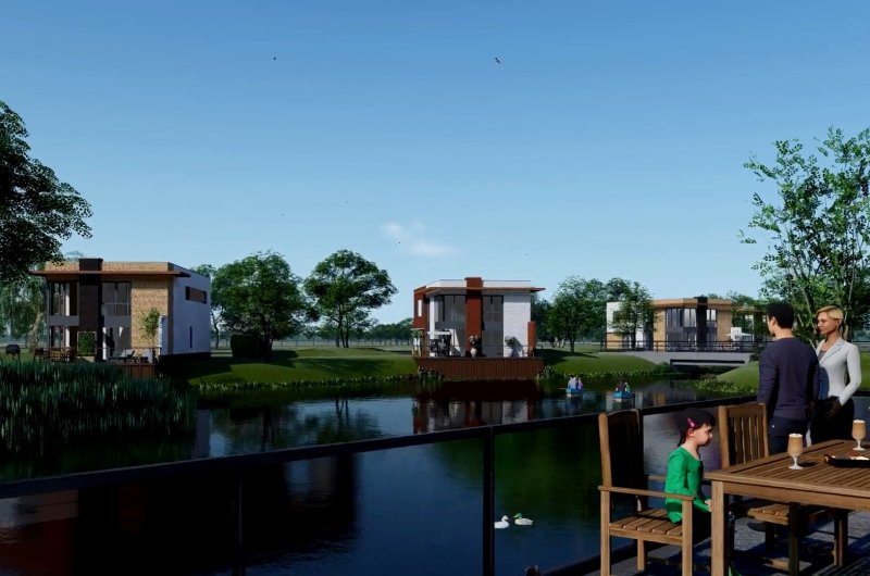 Krekenpark vrijstaande en tweekap watervilla's in Zuidland (Nissewaard)