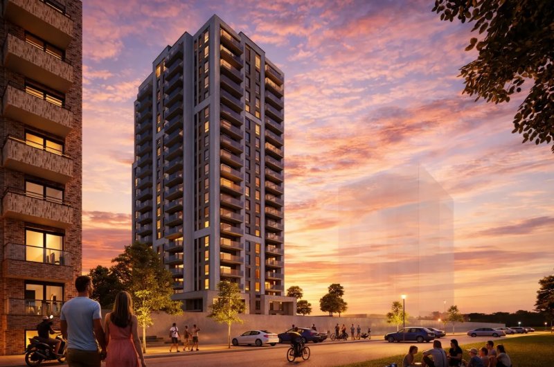 Stockholm nieuwbouw woontoren aan de Oude Maas in Spijkenisse.